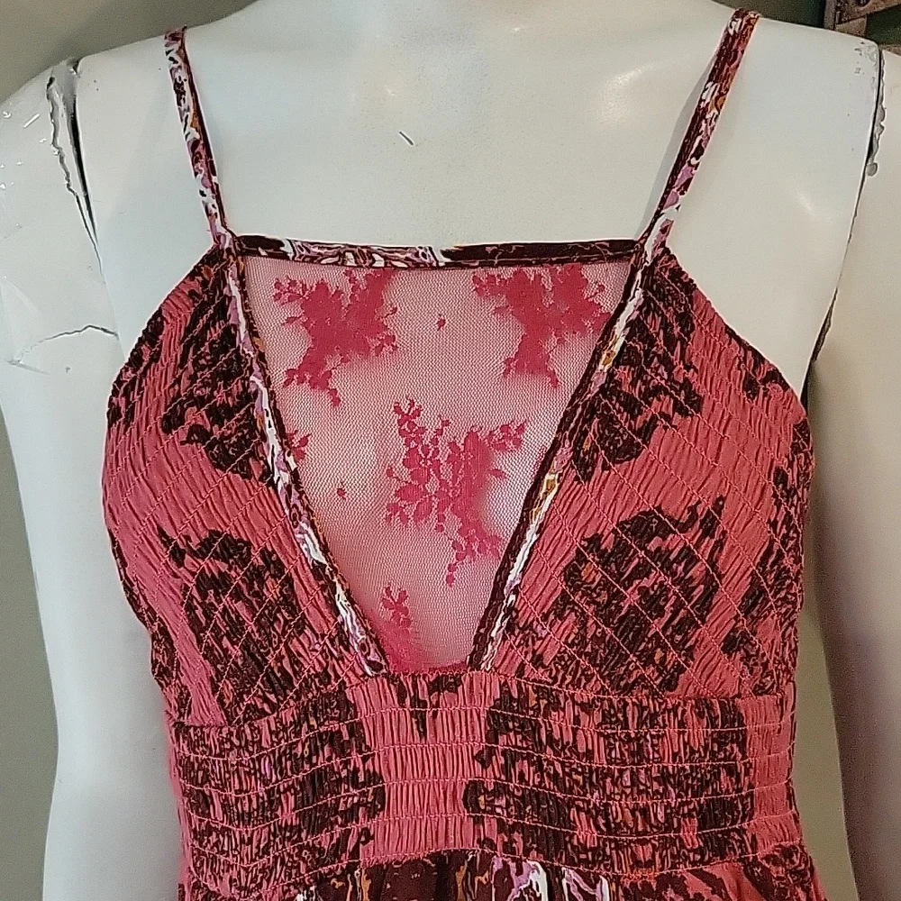 Free People That Moment Slip Dress In Cherry Combo